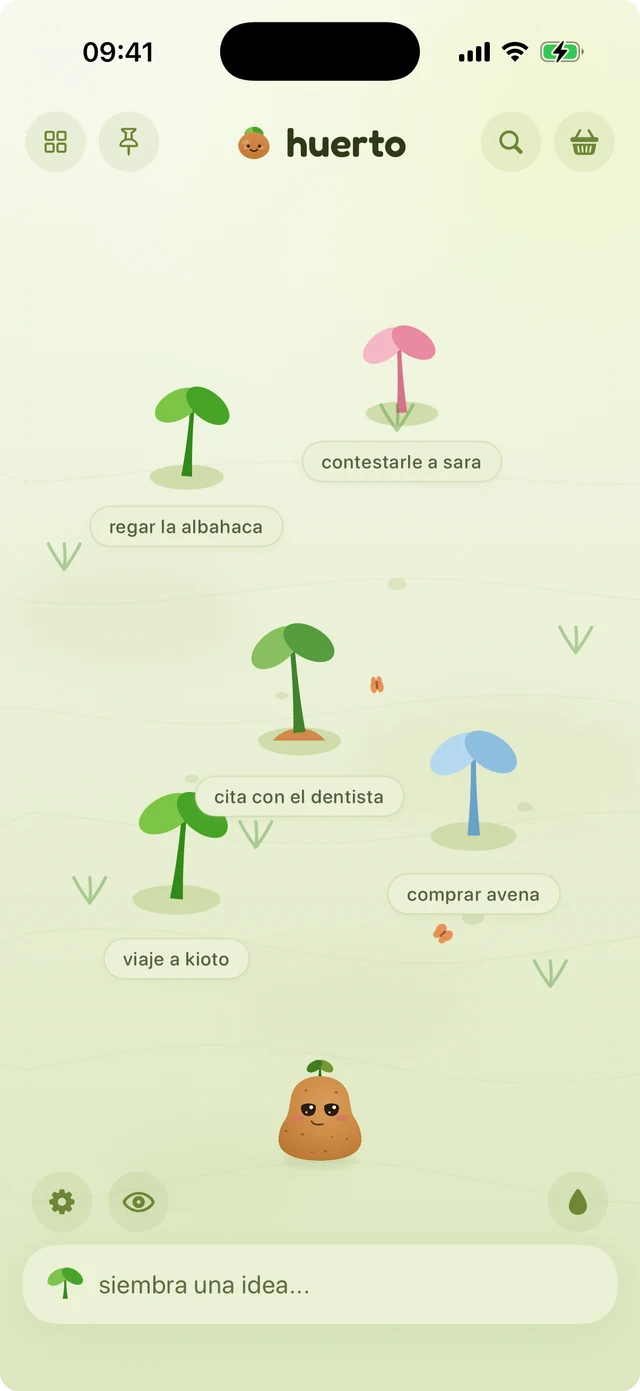 spudnote con el tema matcha