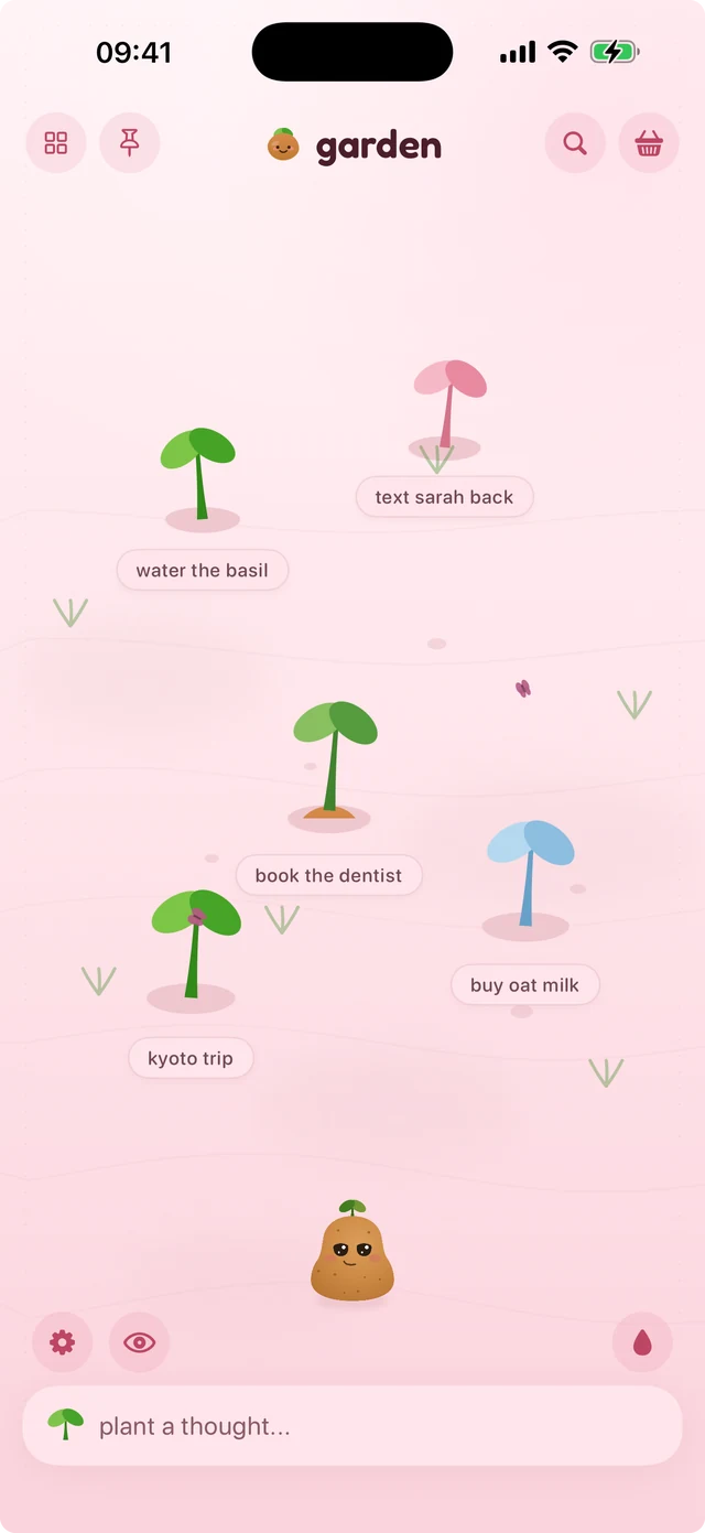 spudnote in the strawberry theme